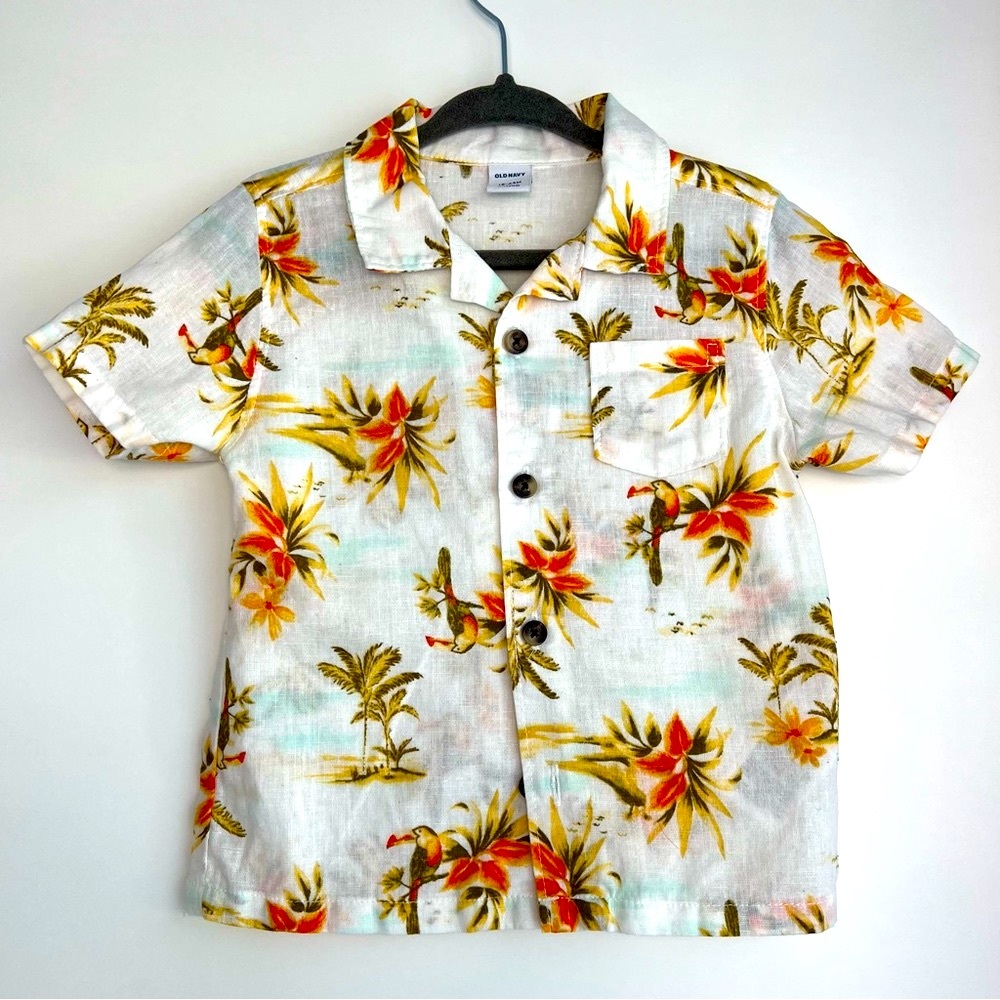 Short-Sleeve Linen-Blend Pocket Shirt for Boys 18-24 M